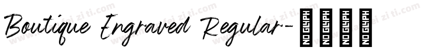 Boutique Engraved Regular字体转换